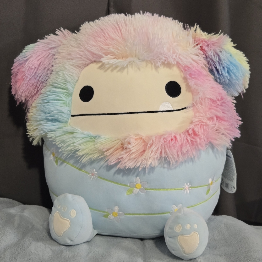 NWT - Squishmallow Zozo Bigfoot JUMBO 16" Stuffed Plush, Spring Edition, Blue